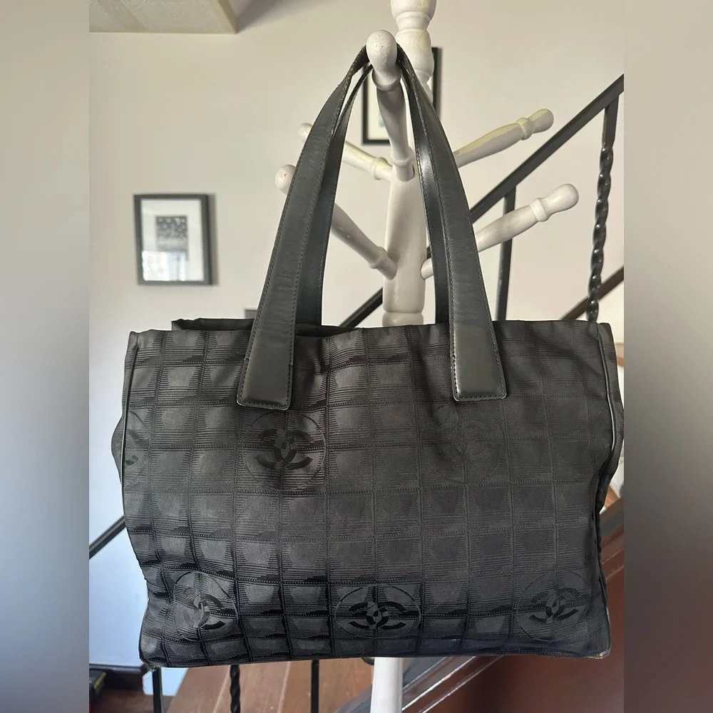 Chanel Black Travel Line Tote